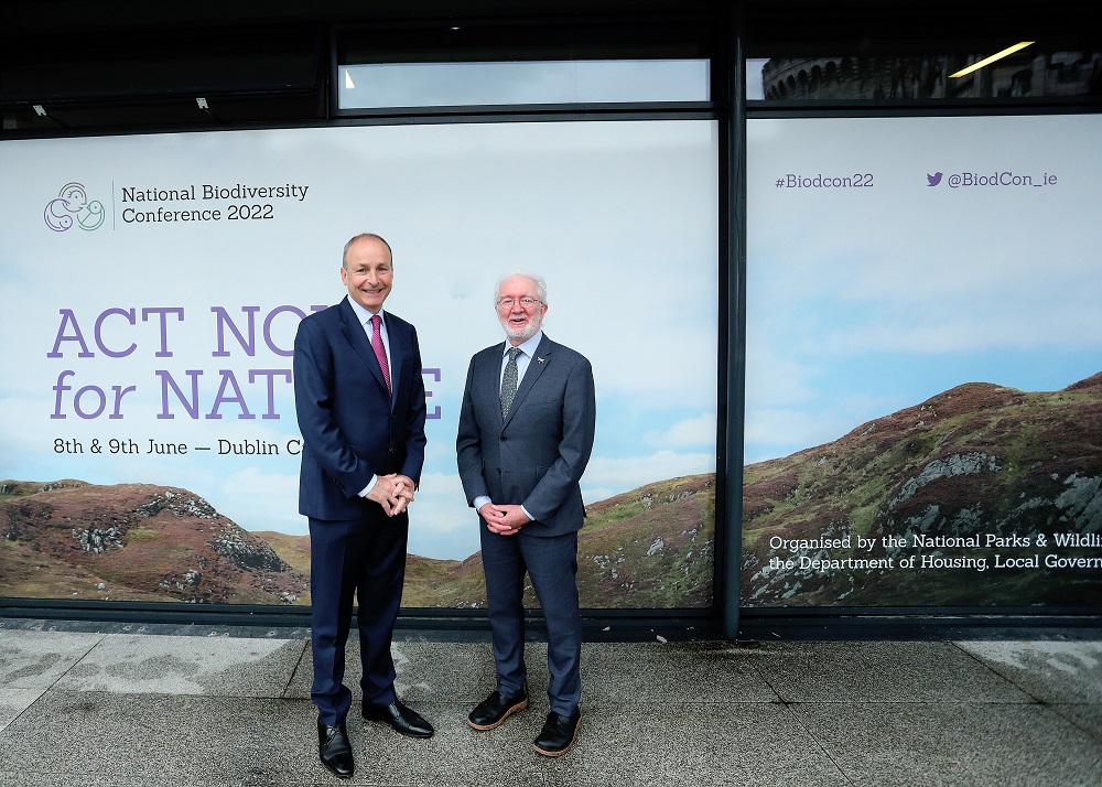 An Taoiseach Micheál Martin, Minister of State for Heritage and Electoral Reform, Malcolm Noonan