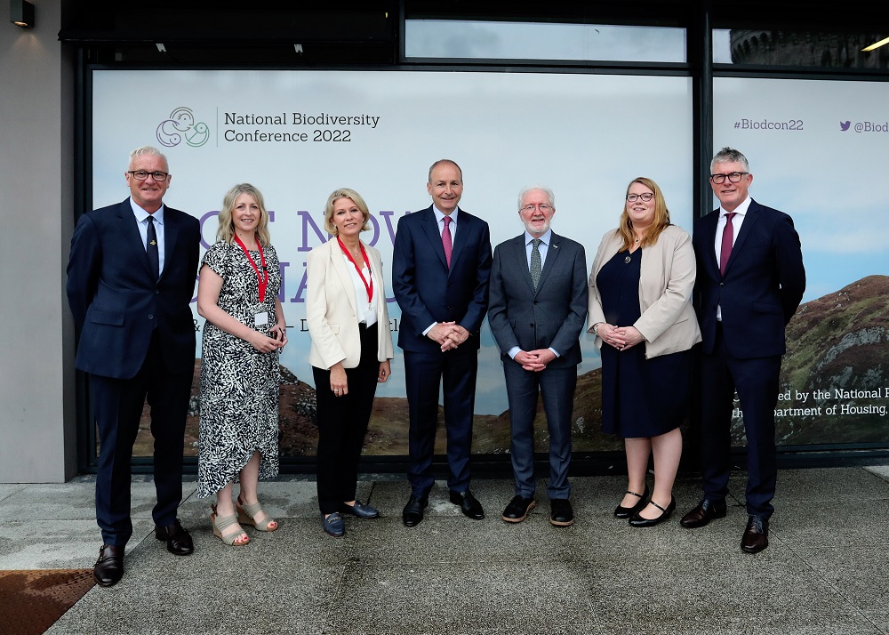 An Taoiseach Micheál Martin, Minister of State for Heritage and Electoral Reform, Malcolm Noonan and Colleagues