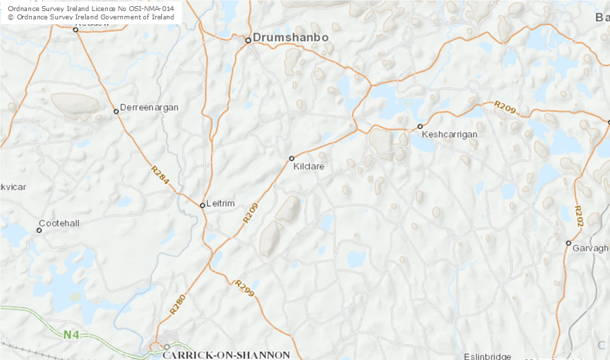 Mid Leitrim and North Roscommon Map