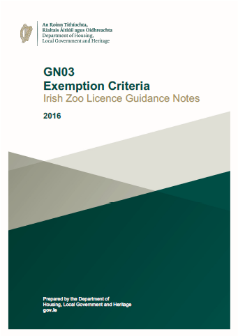 GN03 - Zoo Licensing Exemption Criteria
